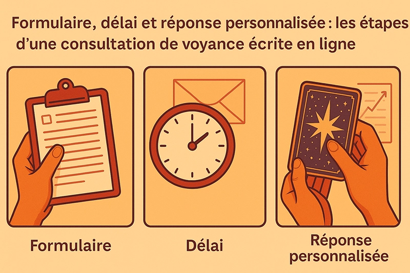 Formulaire, délai et réponse personnalisée : les étapes d’une consultation de voyance écrite en ligne